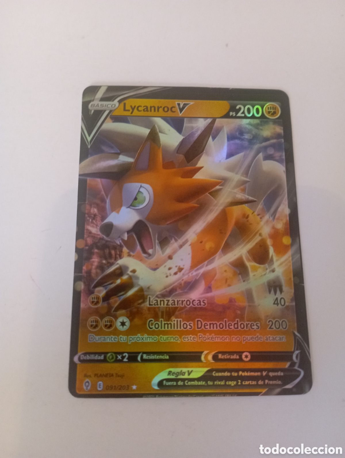 Otros Art&iacute;culos de Coleccionismo en Papel: LYCANROC V POKEMON CARD CARTA POKEMON