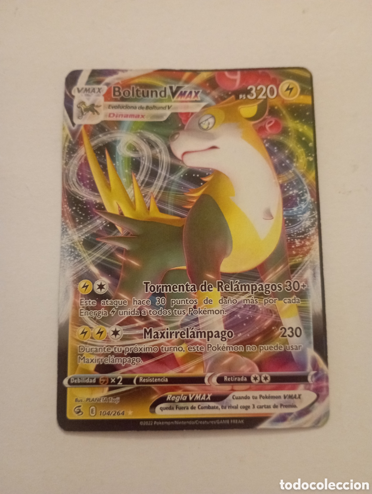 Otros Art&iacute;culos de Coleccionismo en Papel: BOLTUND VMAX POKEMON CARD CARTA POKEMON