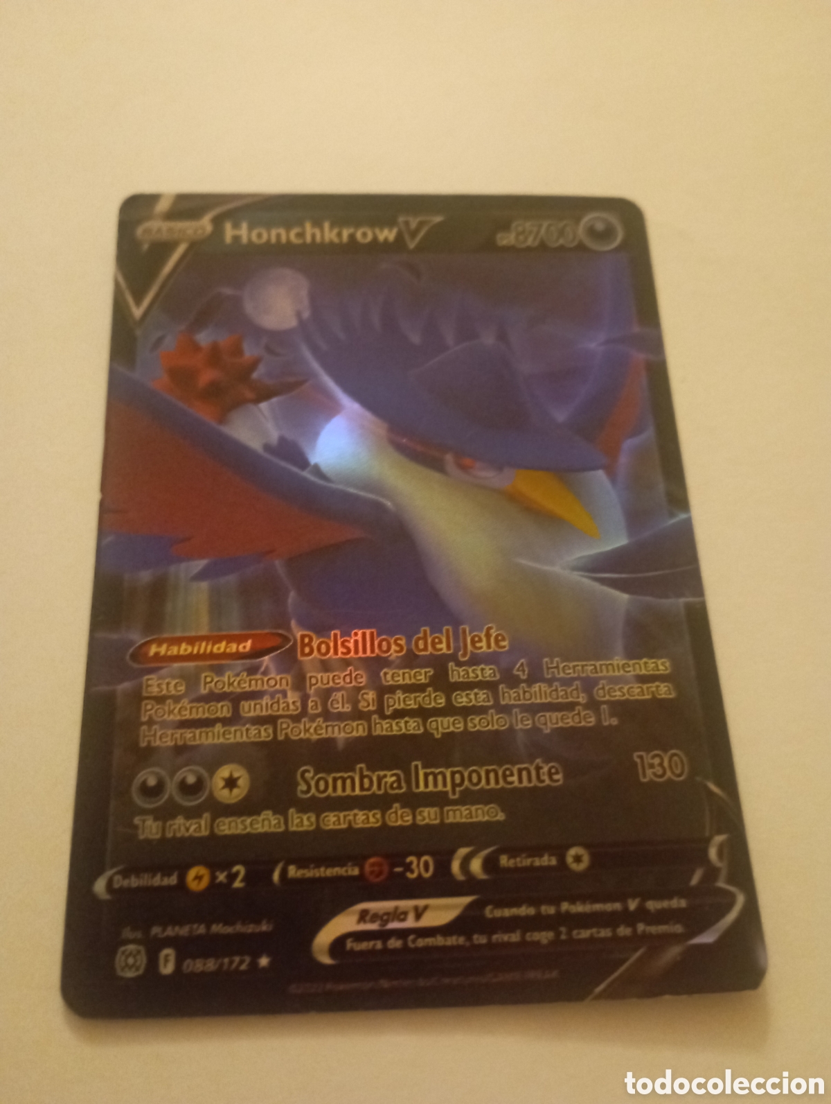 Otros Art&iacute;culos de Coleccionismo en Papel: HONCHKROW V POKEMON CARD CARTA POKEMON