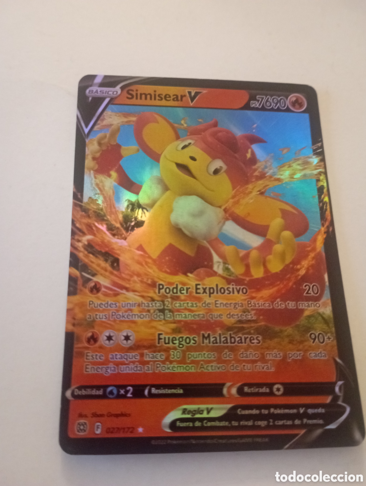 Otros Art&iacute;culos de Coleccionismo en Papel: SIMISEAR V POKEMON CARD CARTA POKEMON