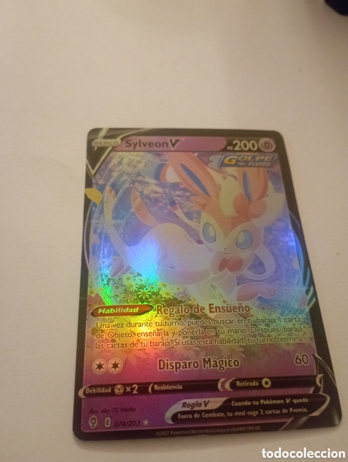 Otros Art&iacute;culos de Coleccionismo en Papel: SYLVEON V POKEMON CARD CARTA POKEMON