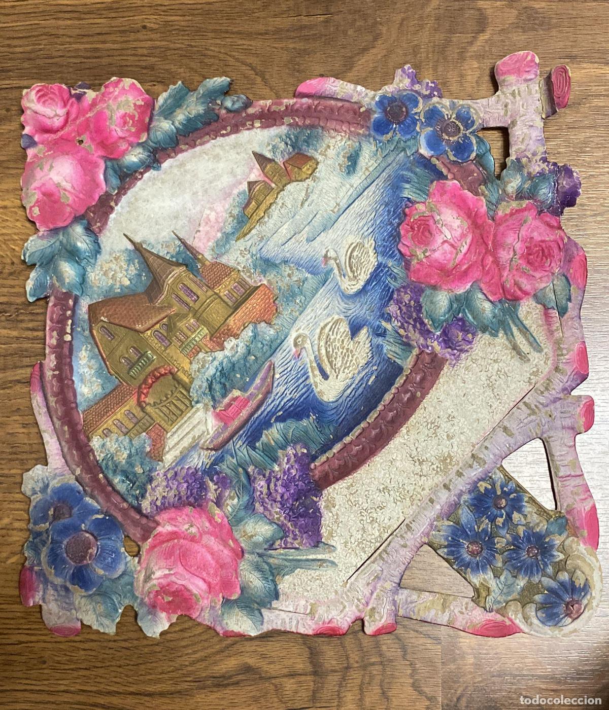 Otros Art&iacute;culos de Coleccionismo en Papel: Adorno. Cart&oacute;n en relieve (33x33 cm.)
