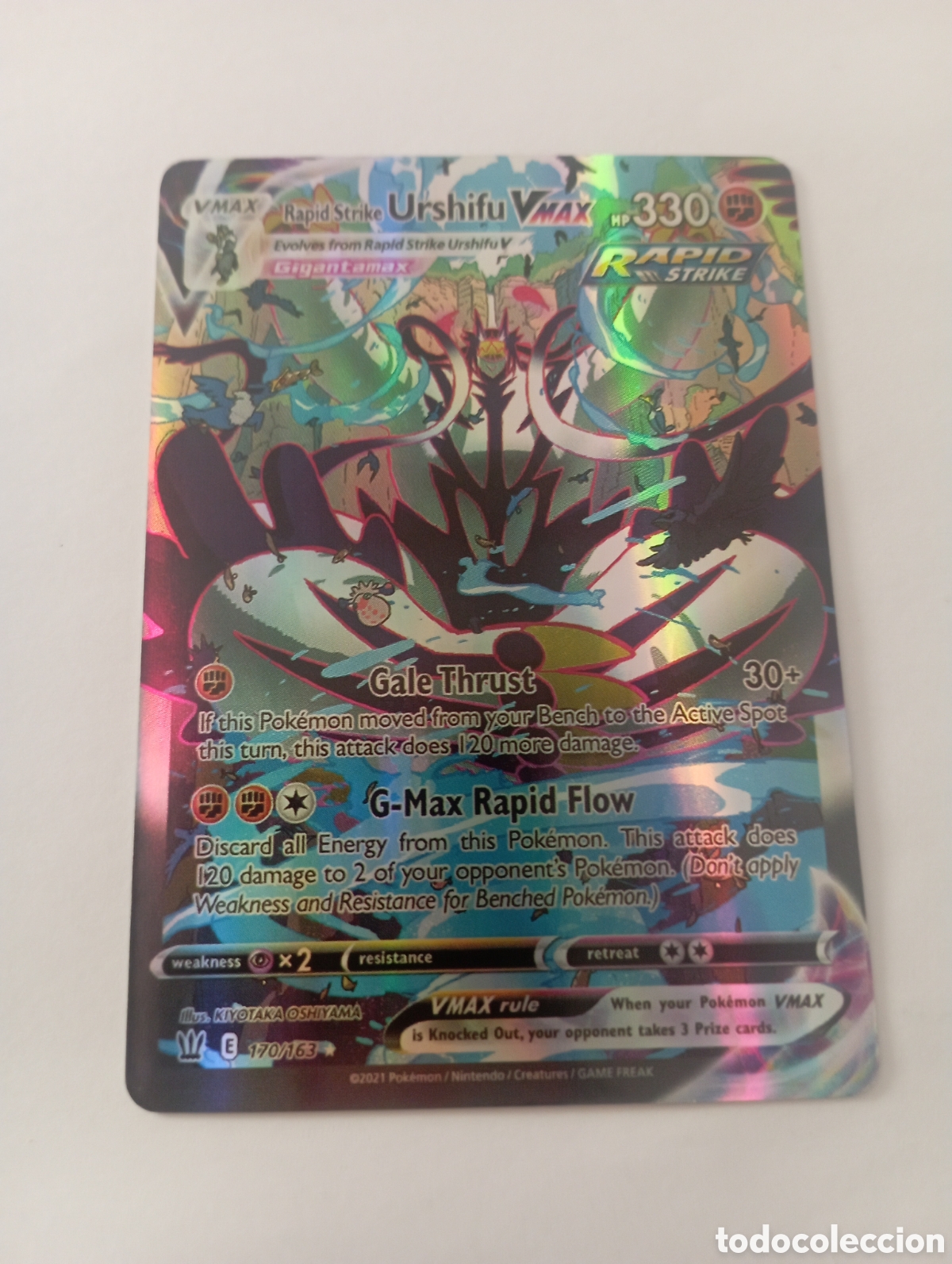 Otros Art&iacute;culos de Coleccionismo en Papel: URSHIFU VMAX POKEMON CARD CARTA POKEMON