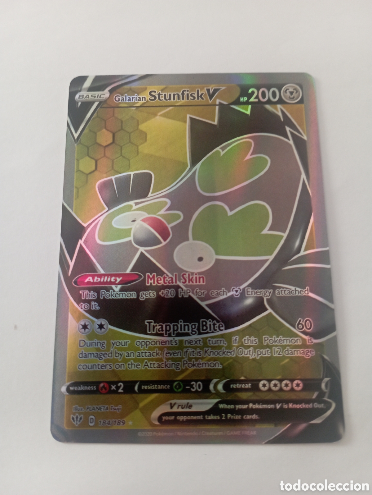 Otros Art&iacute;culos de Coleccionismo en Papel: STUNFISK V POKEMON CARD CARTA POKEMON