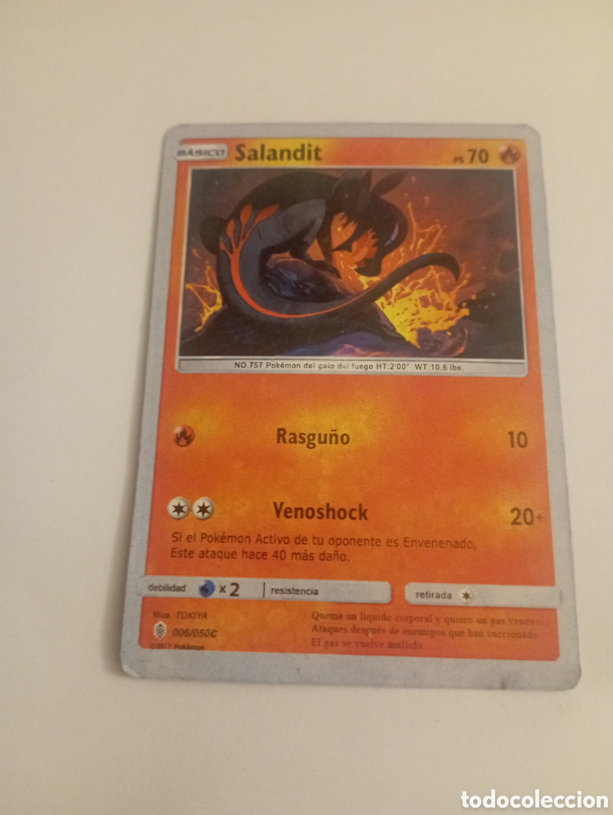 Otros Art&iacute;culos de Coleccionismo en Papel: SALANDIT POKEMON CARD CARTA POKEMON