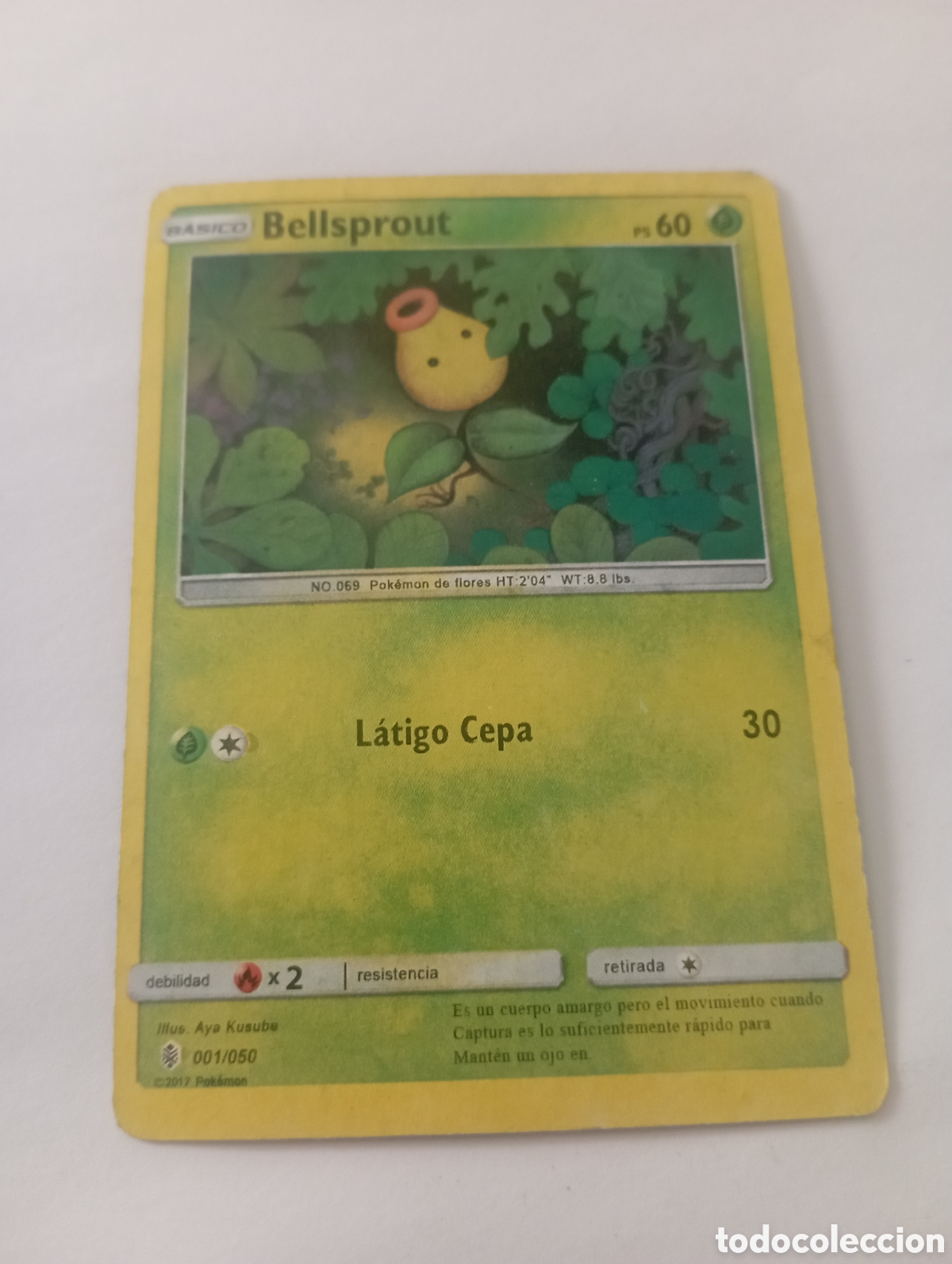Otros Art&iacute;culos de Coleccionismo en Papel: BELLSPROUT POKEMON CARD CARTA POKEMON