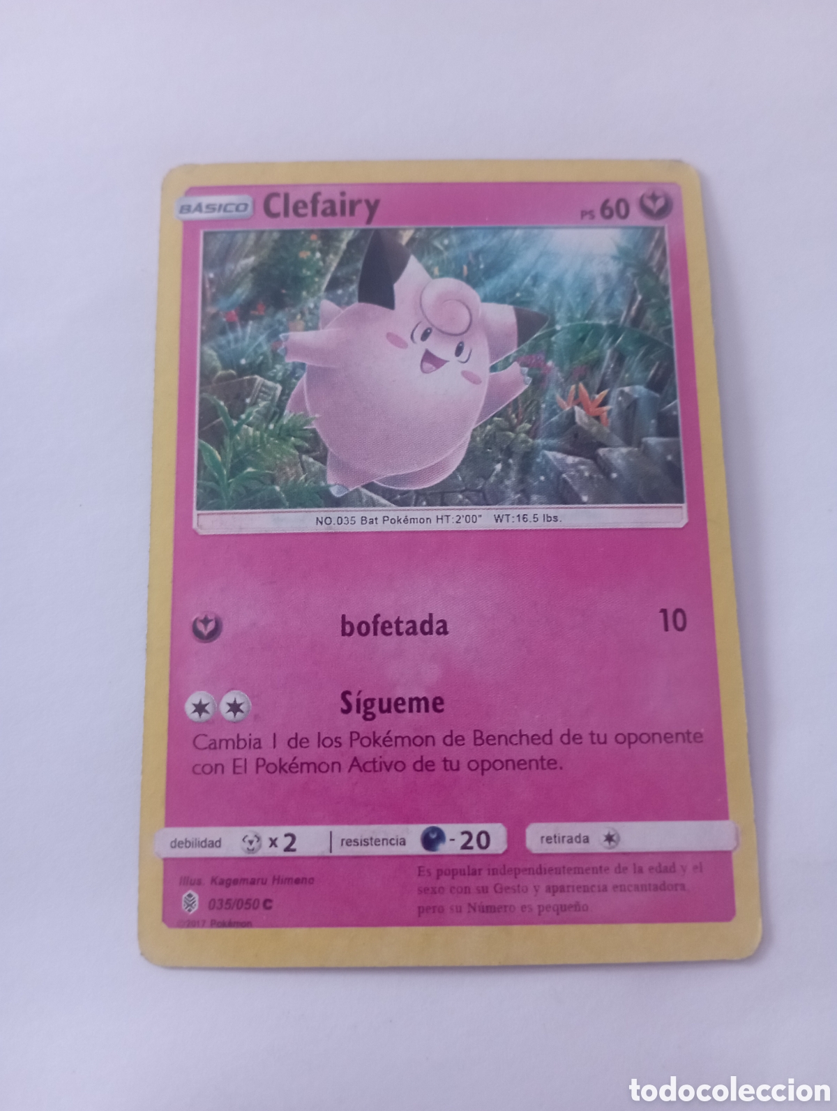 Otros Art&iacute;culos de Coleccionismo en Papel: CLEFAIRY POKEMON CARD CARTA POKEMON