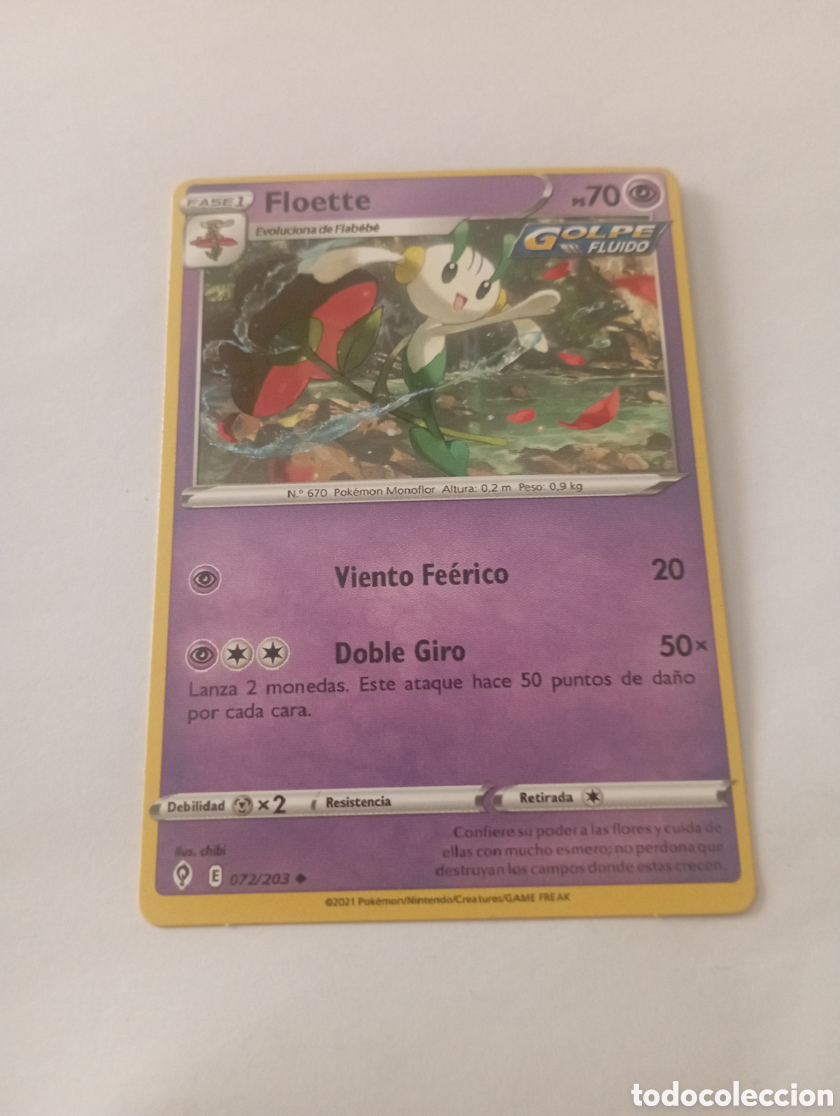 Otros Art&iacute;culos de Coleccionismo en Papel: FLOETTE GOLPE FLUIDO POKEMON CARD CARTA POKEMON