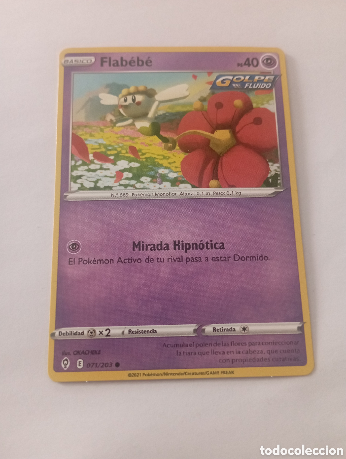 Otros Art&iacute;culos de Coleccionismo en Papel: FLABEBE GOLPE FLUIDO POKEMON CARD CARTA POKEMON