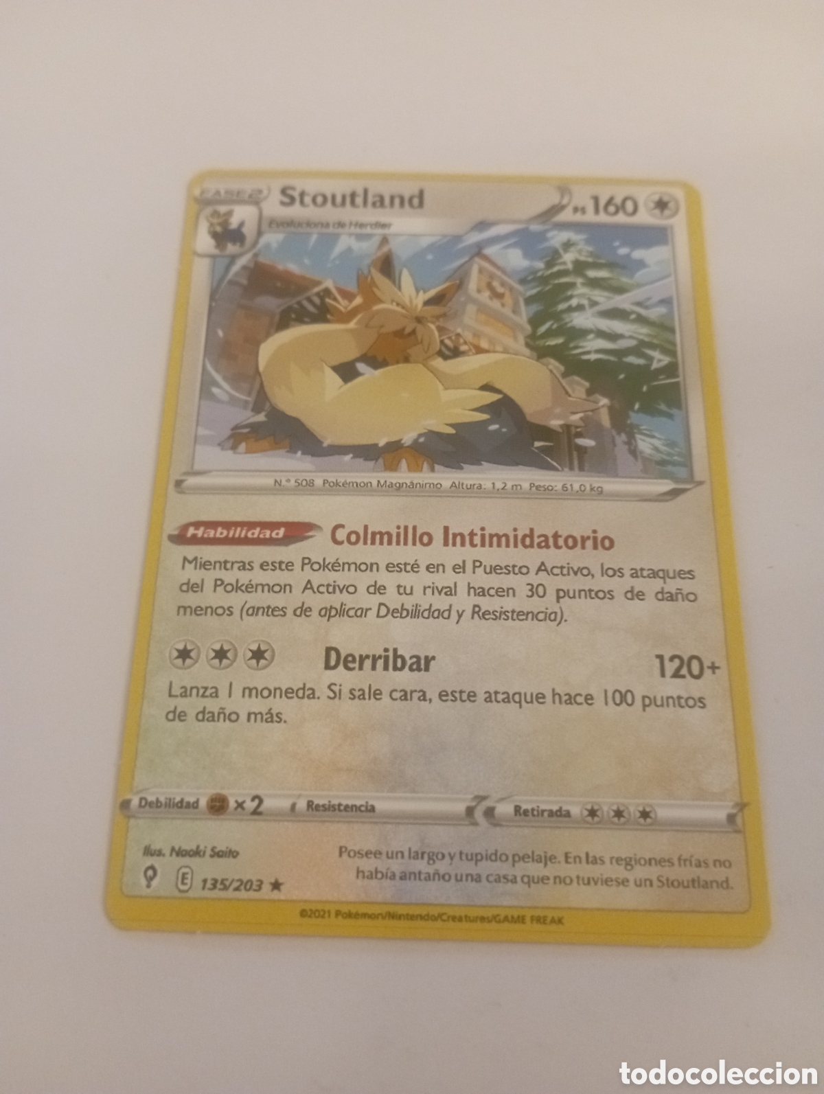 Otros Art&iacute;culos de Coleccionismo en Papel: STOUTLAND POKEMON CARD CARTA POKEMON