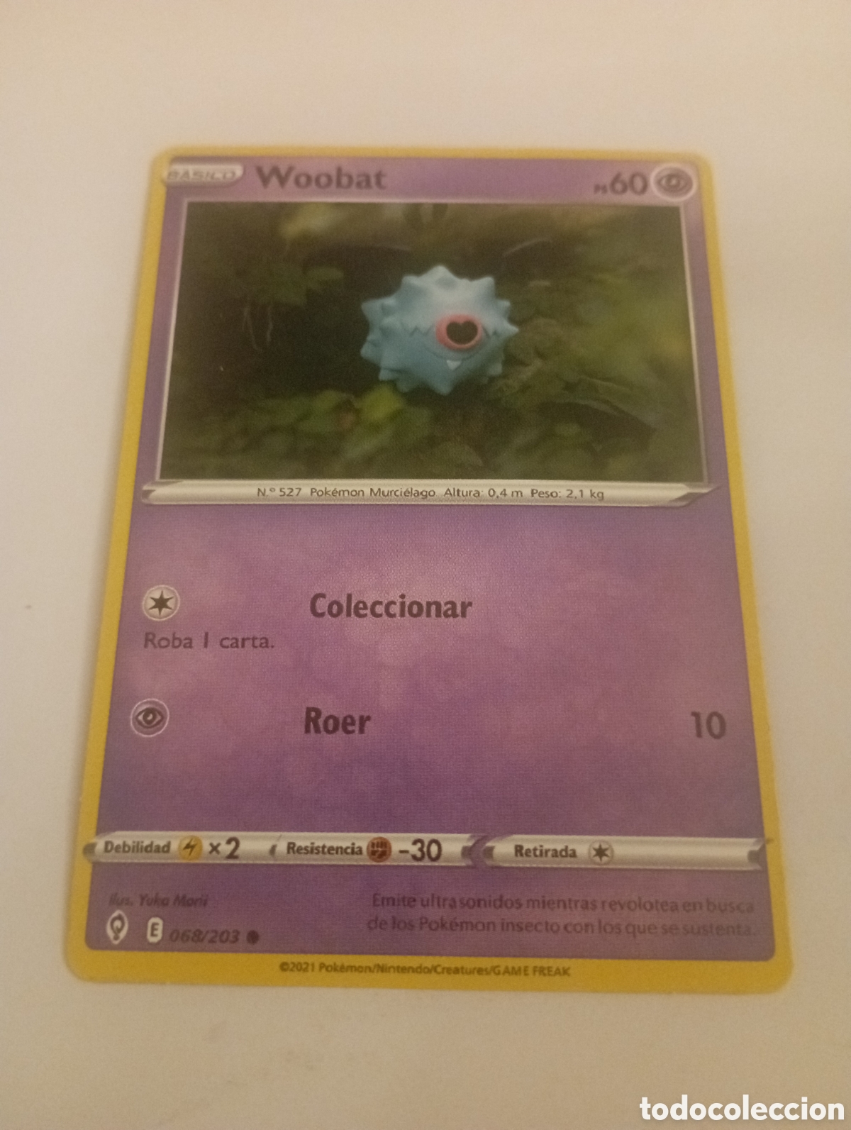 Otros Art&iacute;culos de Coleccionismo en Papel: WOOBAT POKEMON CARD CARTA POKEMON
