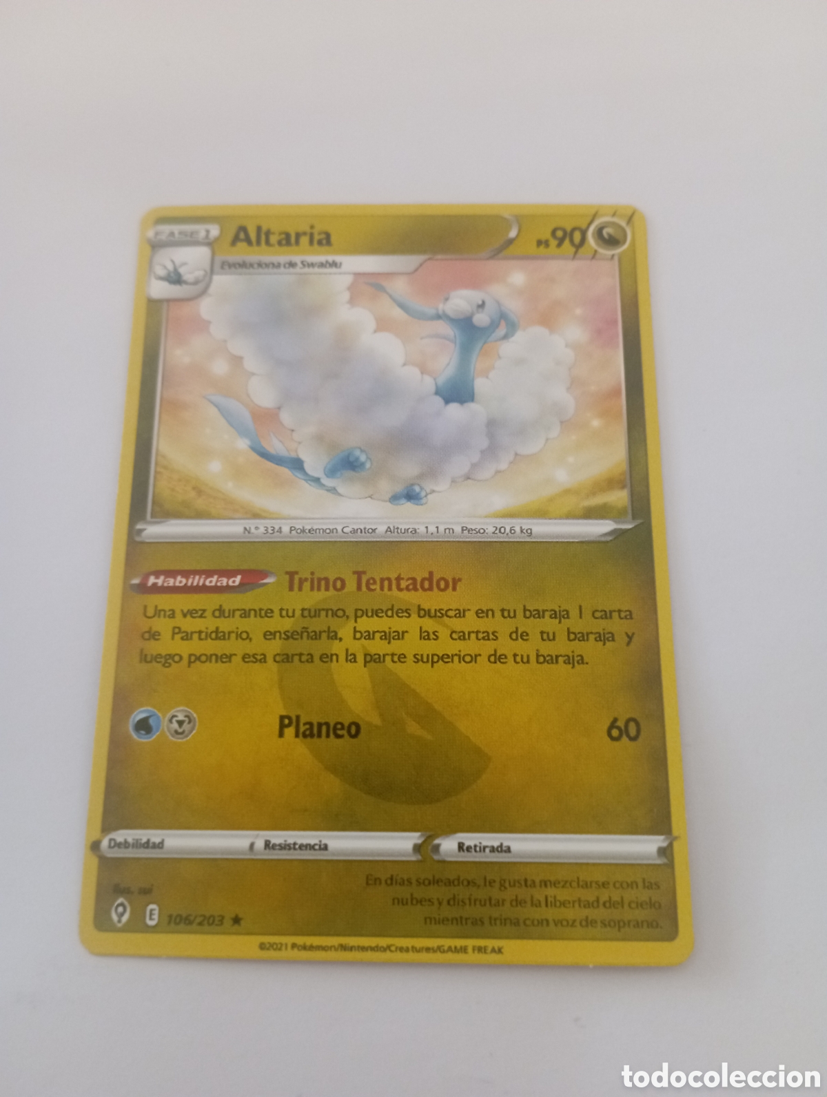 Otros Art&iacute;culos de Coleccionismo en Papel: ALTARIA POKEMON CARD CARTA POKEMON
