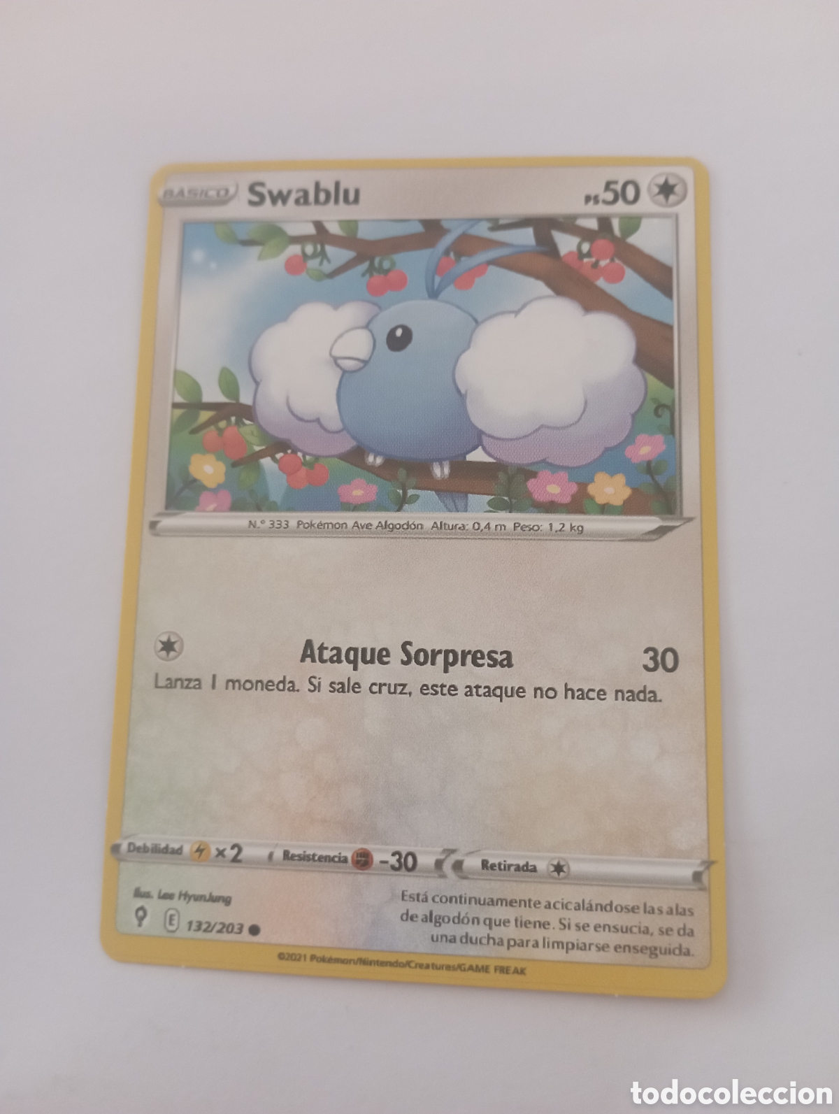 Otros Art&iacute;culos de Coleccionismo en Papel: SWABLU POKEMON CARD CARTA POKEMON