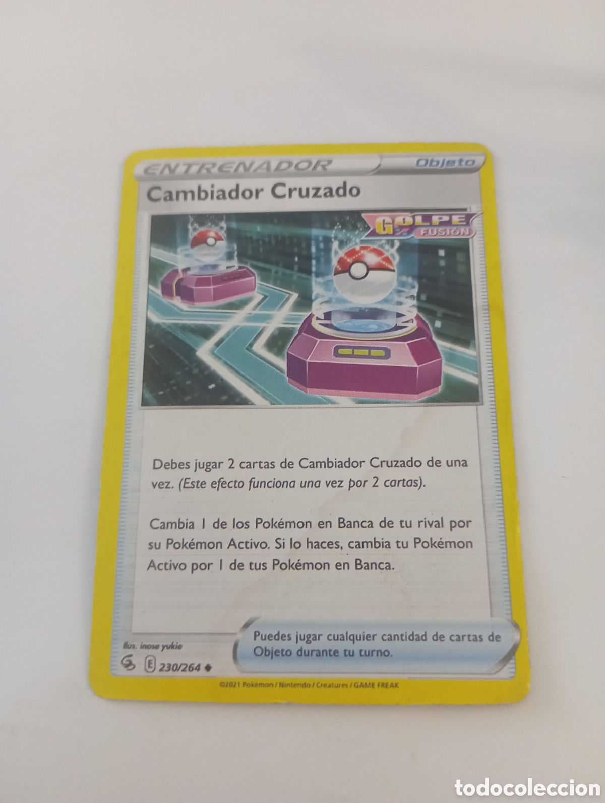 Otros Art&iacute;culos de Coleccionismo en Papel: ENTRENADOR CAMBIADOR CRUZADO POKEMON CARD CARTA POKEMON