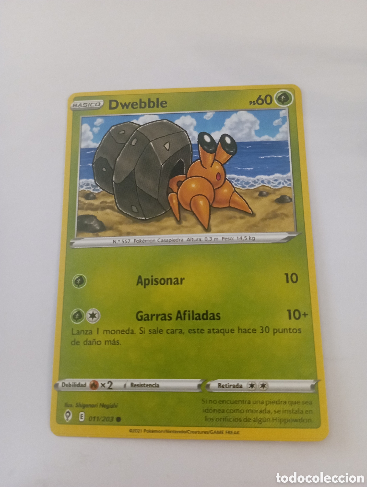 Otros Art&iacute;culos de Coleccionismo en Papel: DWEBBLE POKEMON CARD CARTA POKEMON