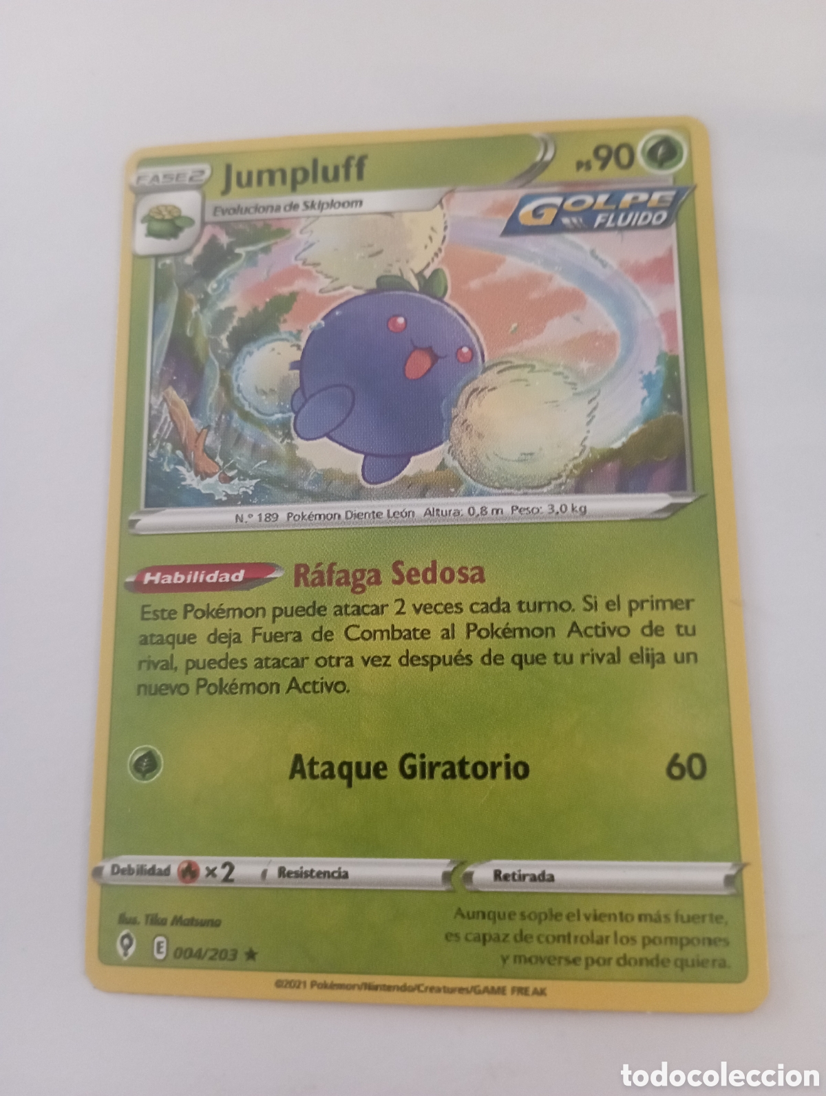 Otros Art&iacute;culos de Coleccionismo en Papel: JUMPLUFF POKEMON CARD CARTA POKEMON