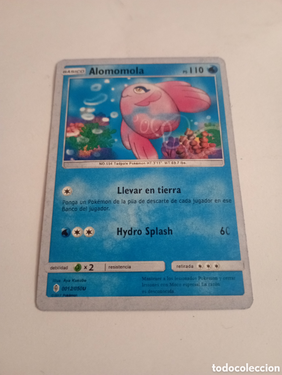 Otros Art&iacute;culos de Coleccionismo en Papel: ALOMOMOLA POKEMON CARD CARTA POKEMON