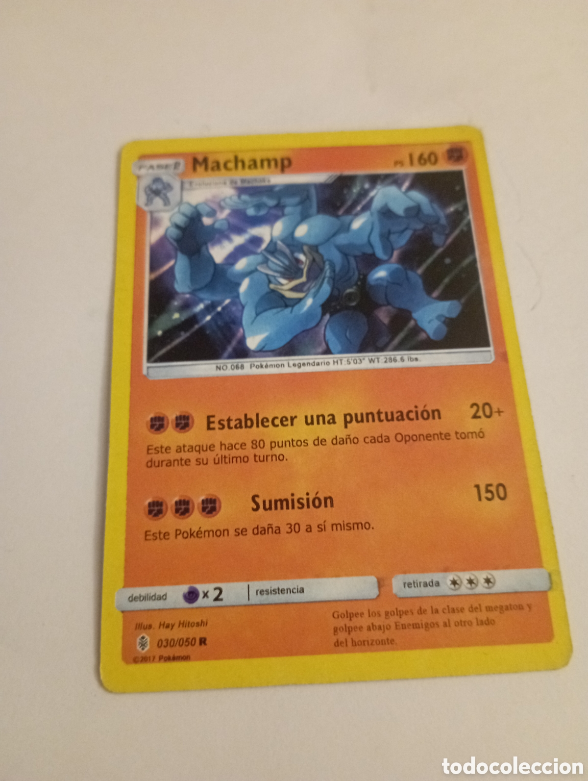 Otros Art&iacute;culos de Coleccionismo en Papel: MACHAMP POKEMON CARD CARTA POKEMON