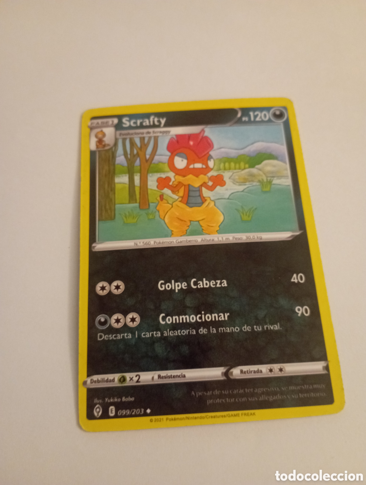 Otros Art&iacute;culos de Coleccionismo en Papel: SCRAFTY POKEMON CARD CARTA POKEMON
