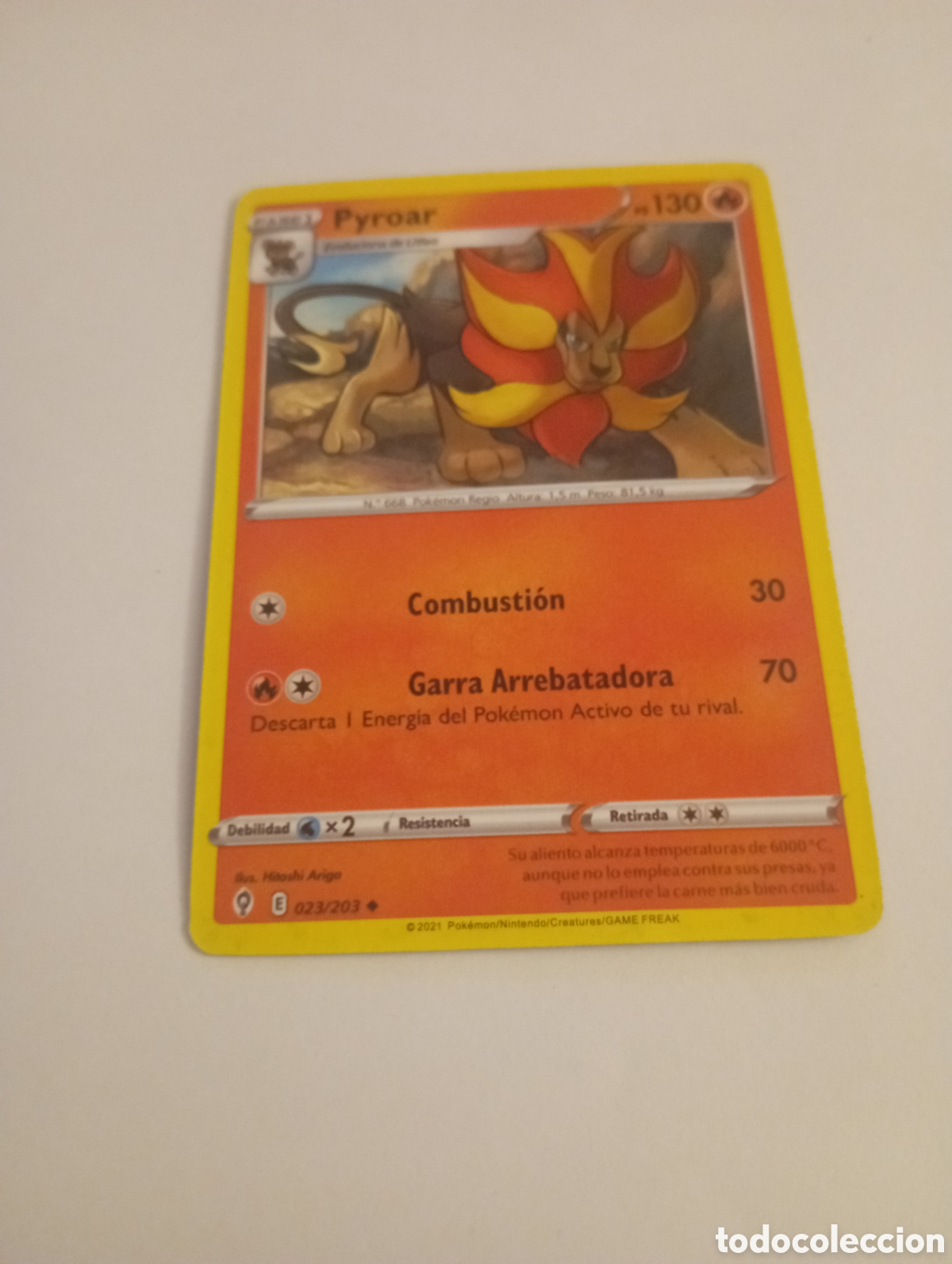 Otros Art&iacute;culos de Coleccionismo en Papel: PYROAR POKEMON CARD CARTA POKEMON