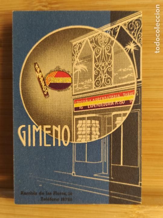 Otros Art&iacute;culos de Coleccionismo en Papel: PUBLICIDAD CIGARROS-ESTANCO GIMENO-PUBLICIDAD ANTIGUA FUMAR-VER FOTOS-(105.546)