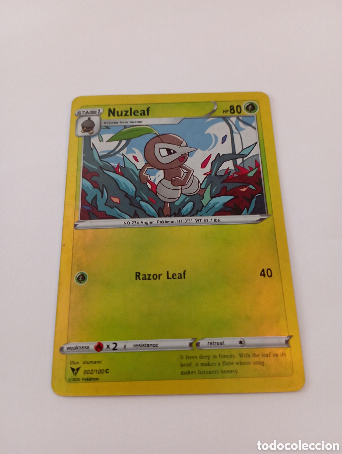 Otros Art&iacute;culos de Coleccionismo en Papel: NUZLEAF POKEMON CARD CARTA POKEMON