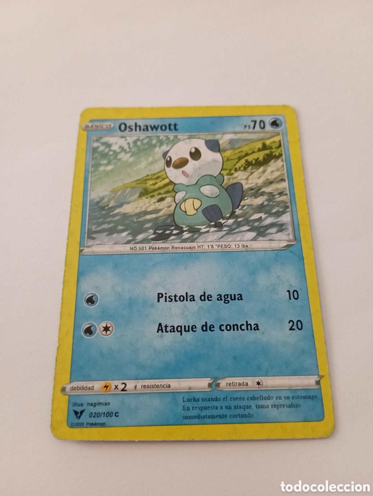 Otros Art&iacute;culos de Coleccionismo en Papel: OSHAWOTT POKEMON CARD CARTA POKEMON