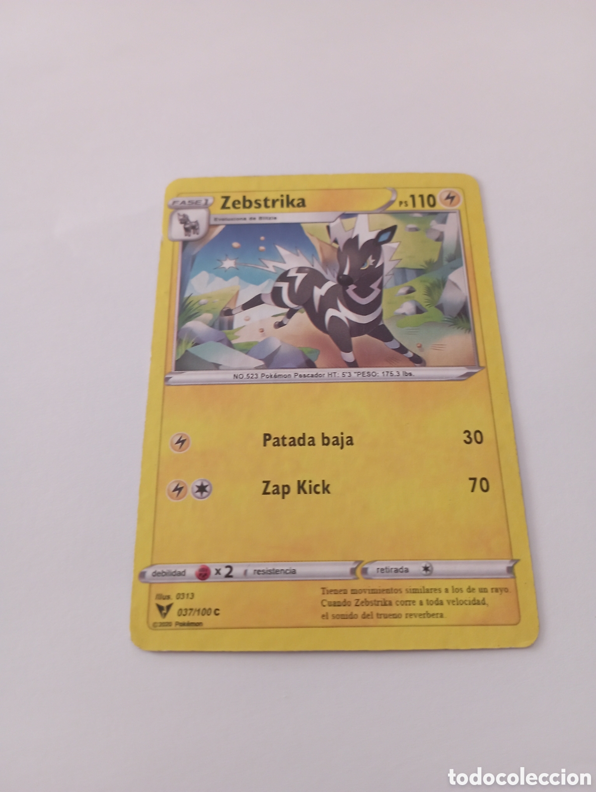 Otros Art&iacute;culos de Coleccionismo en Papel: ZEBSTRIKA POKEMON CARD CARTA POKEMON