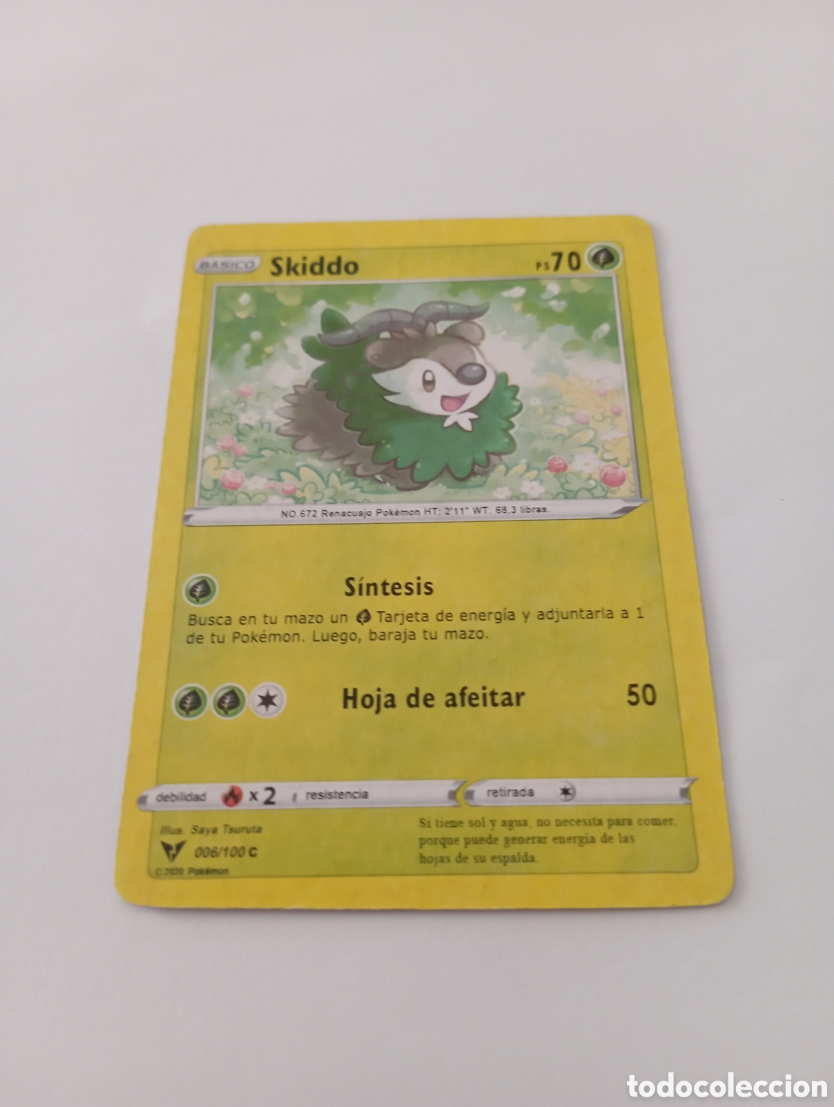 Otros Art&iacute;culos de Coleccionismo en Papel: SKIDDO POKEMON CARD CARTA POKEMON