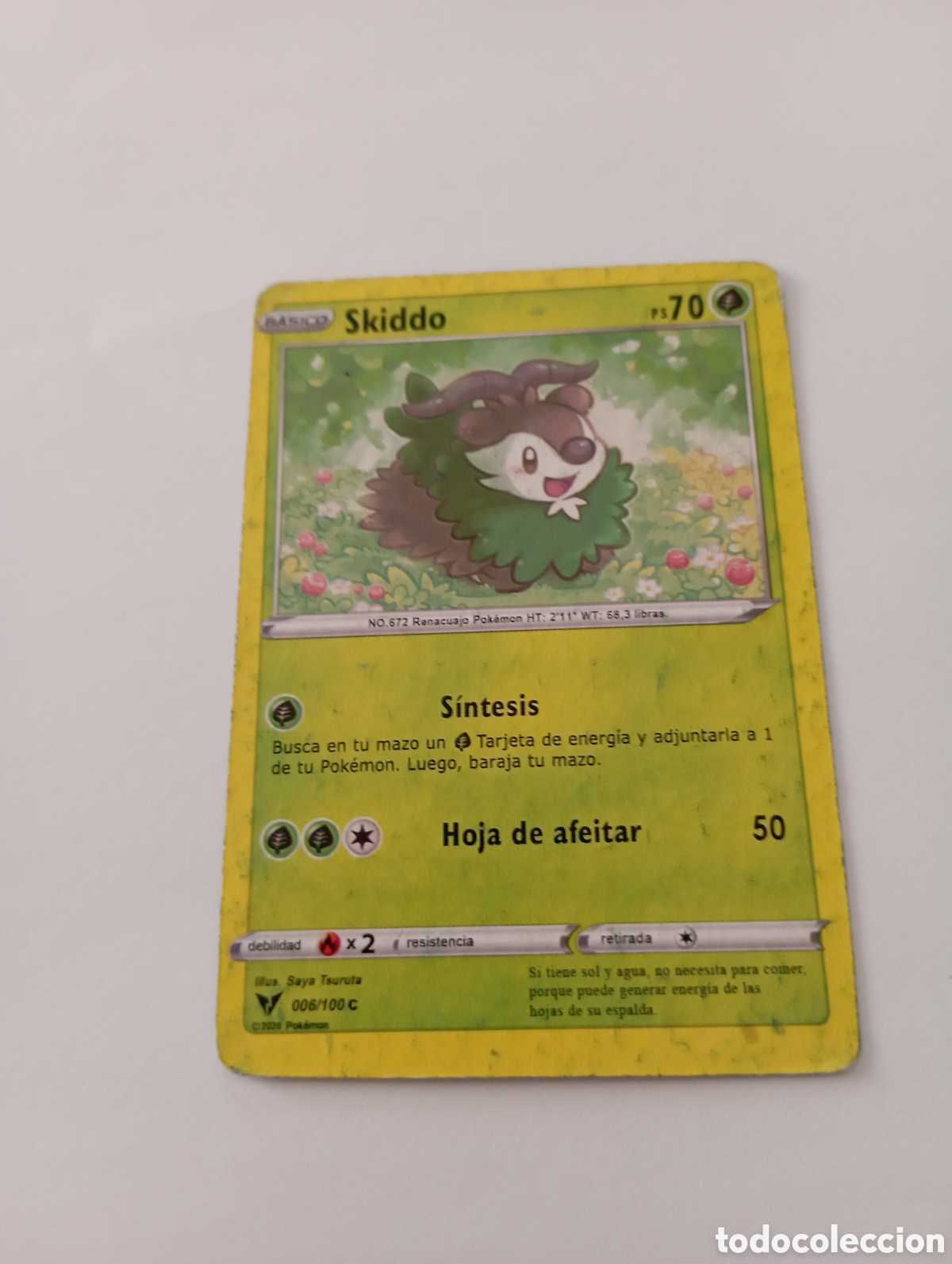 Otros Art&iacute;culos de Coleccionismo en Papel: SKIDDO POKEMON CARD CARTA POKEMON