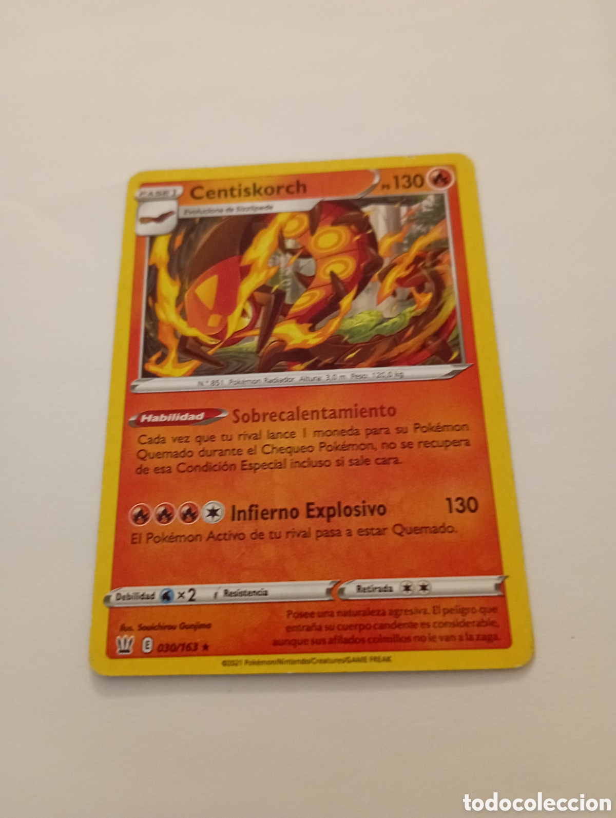 Otros Art&iacute;culos de Coleccionismo en Papel: CENTISKORCH POKEMON CARD CARTA POKEMON