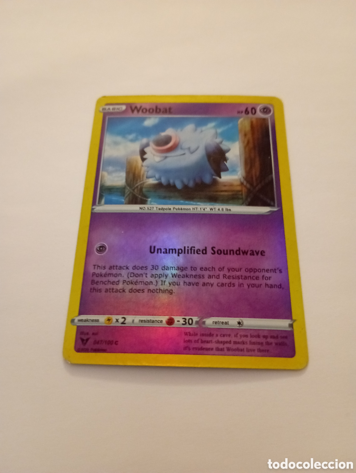 Otros Art&iacute;culos de Coleccionismo en Papel: WOOBAT POKEMON CARD CARTA POKEMON