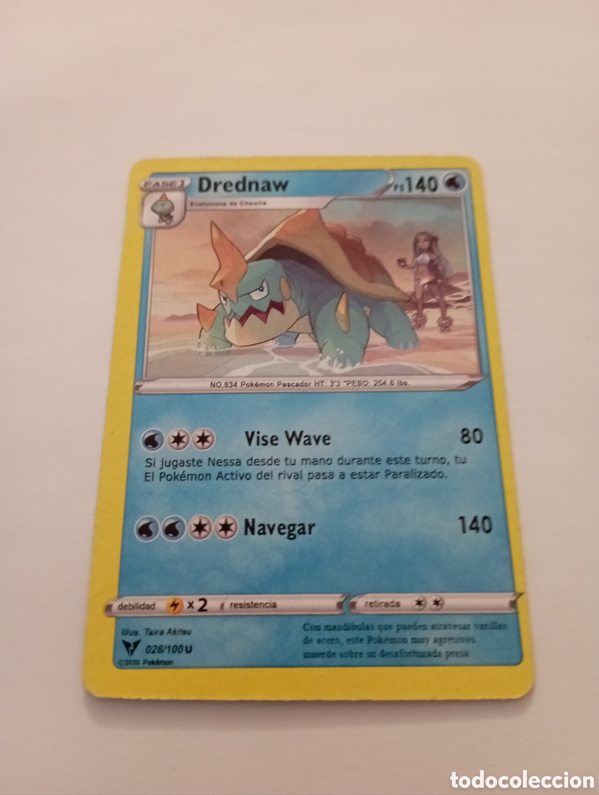 Otros Art&iacute;culos de Coleccionismo en Papel: DREDNAW POKEMON CARD CARTA POKEMON