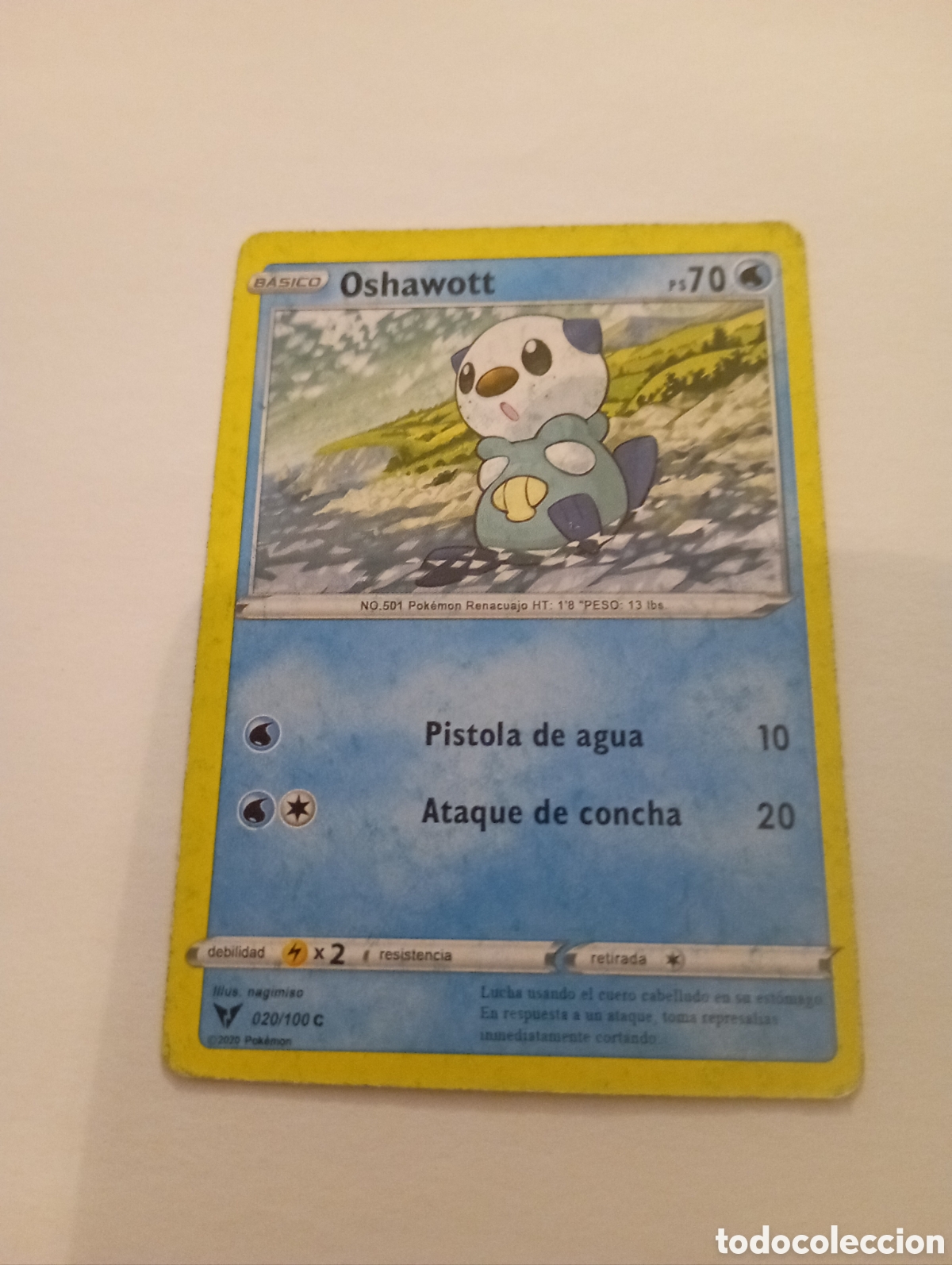 Otros Art&iacute;culos de Coleccionismo en Papel: OSHAWOTT POKEMON CARD CARTA POKEMON