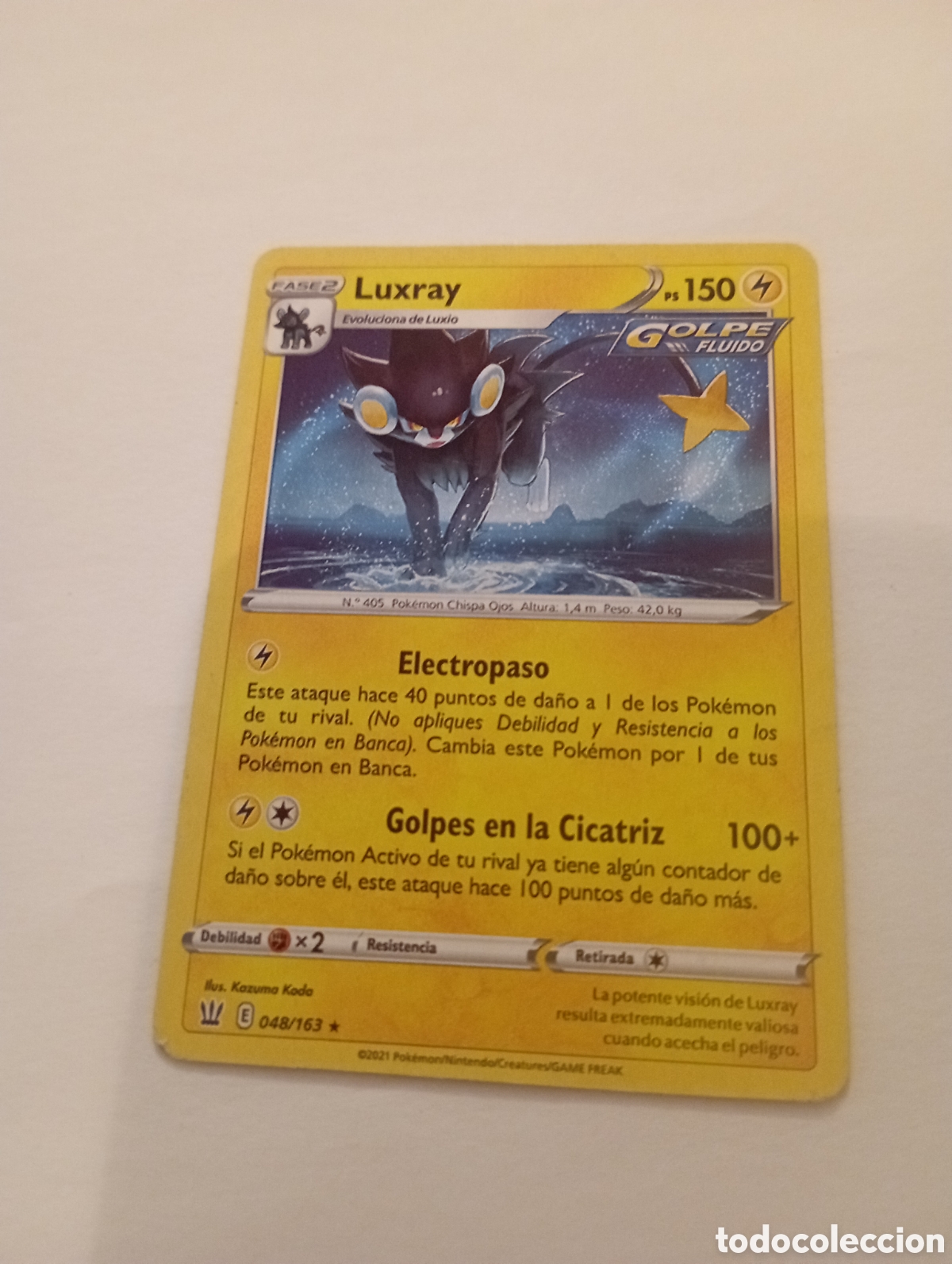 Otros Art&iacute;culos de Coleccionismo en Papel: LUXRAY POKEMON CARD CARTA POKEMON