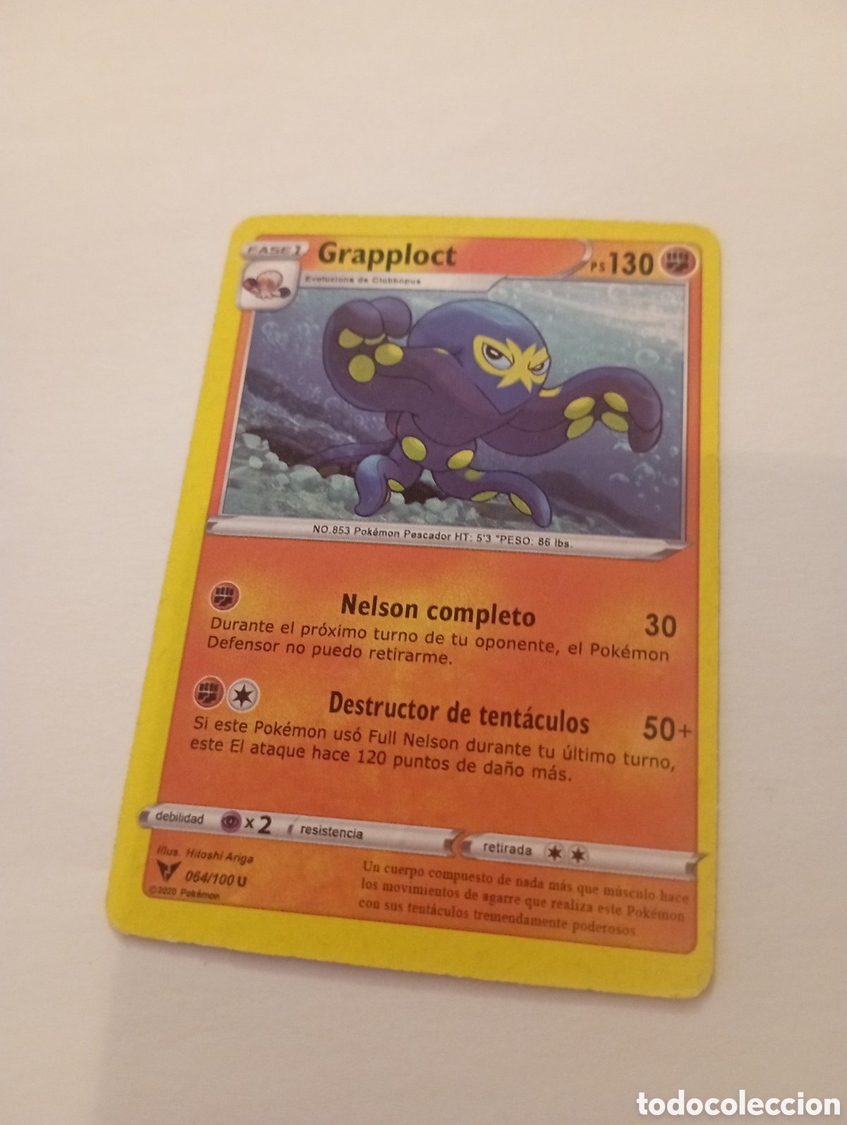 Otros Art&iacute;culos de Coleccionismo en Papel: GRAPPLOCT POKEMON CARD CARTA POKEMON