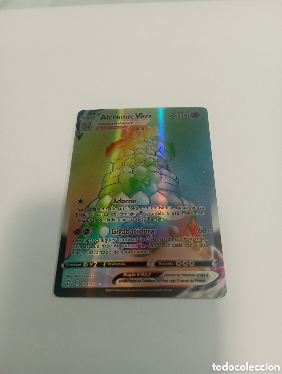 Otros Art&iacute;culos de Coleccionismo en Papel: ALCREMIE VMAX POKEMON CARD CARTA POKEMON