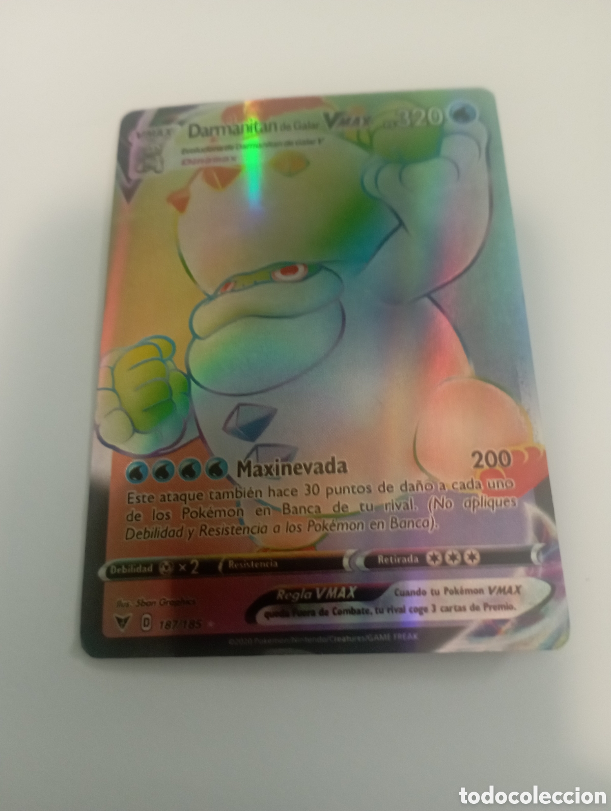 Otros Art&iacute;culos de Coleccionismo en Papel: DARMANITAN DE GALAR VMAX POKEMON CARD CARTA POKEMON