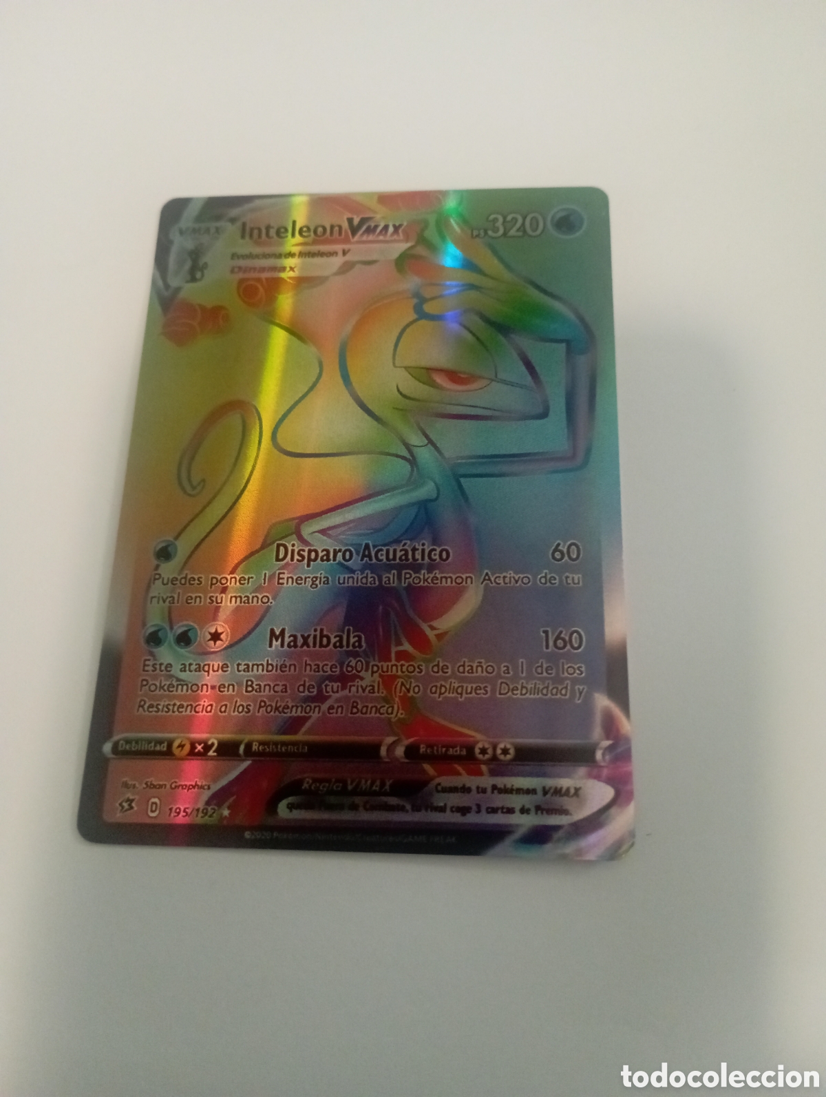 Otros Art&iacute;culos de Coleccionismo en Papel: INTELEON VMAX POKEMON CARD CARTA POKEMON