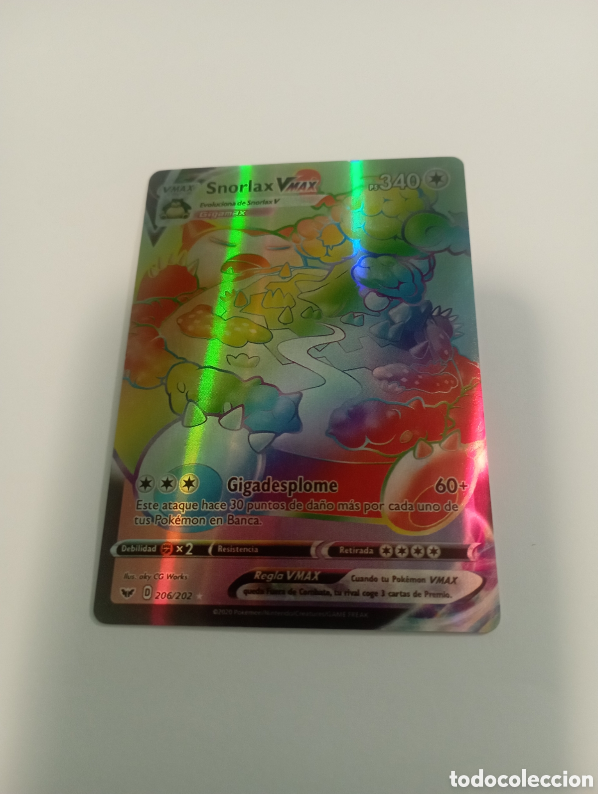 Otros art&iacute;culos de coleccionismo en papel: SNORLAX VMAX POKEMON CARD CARTA POKEMON