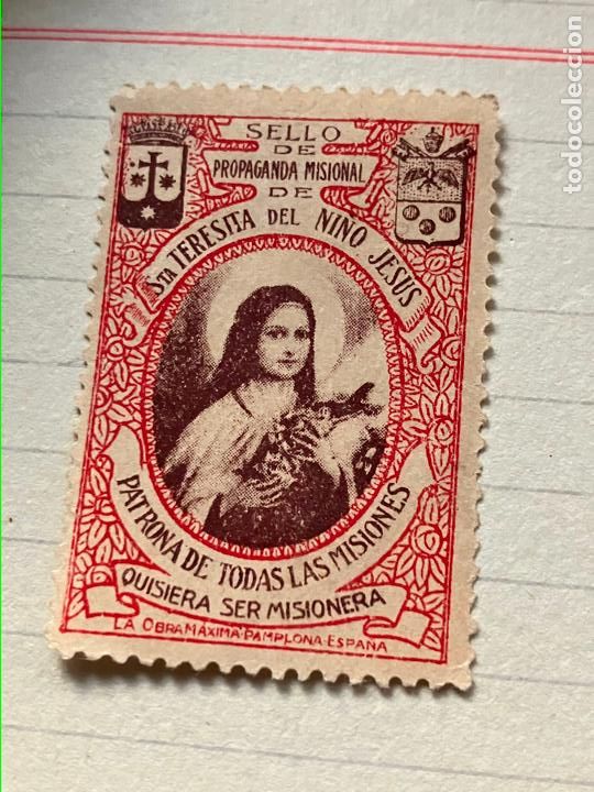 Otros art&iacute;culos de coleccionismo en papel: Santa Teresita del Ni&ntilde;o Jes&uacute;s - Sello vi&ntilde;eta