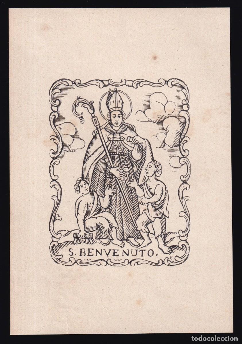 Sammelleidenschaft Andere Papierartikel: *S. Benvenuto* Papel delgado. Dorso en blanco. Meds. papel 90x133 mms.