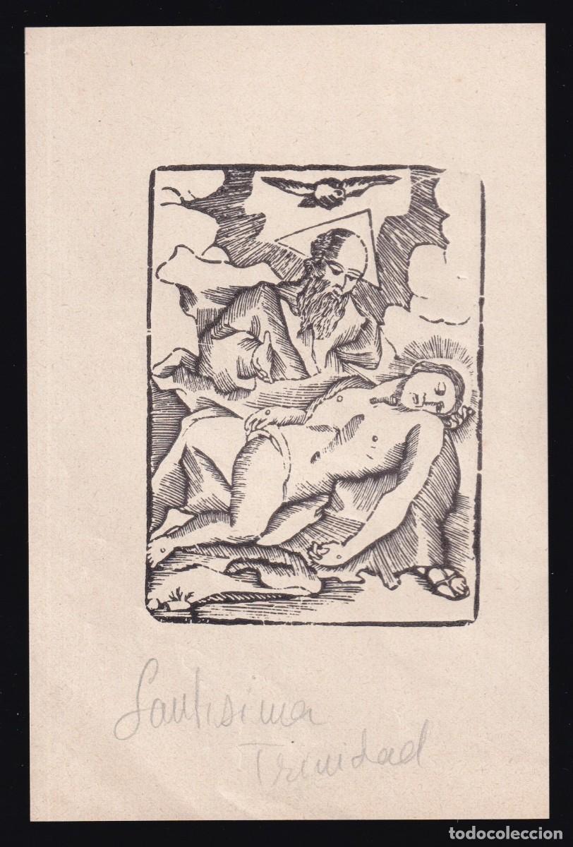 Sammelleidenschaft Andere Papierartikel: *Sant&iacute;sima Trinidad* Papel delgado. Dorso en blanco. Meds. papel 85x130 mms.