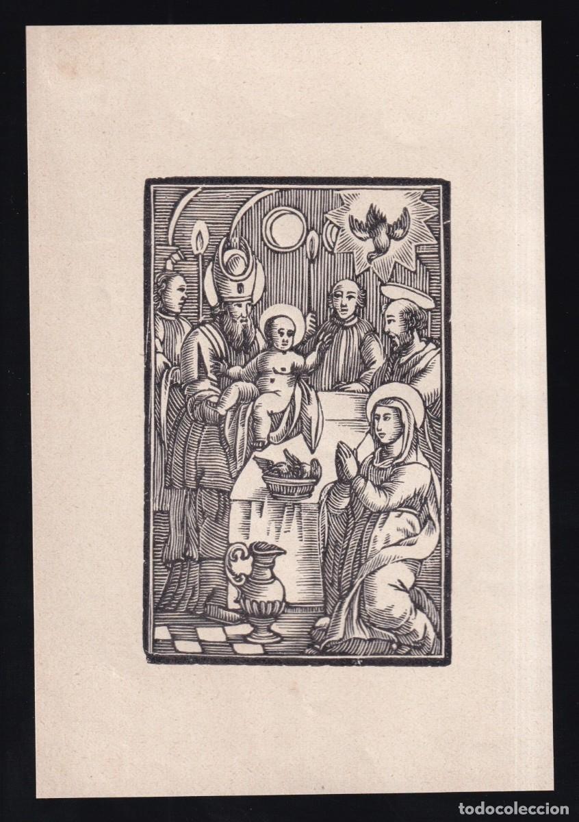 Sammelleidenschaft Andere Papierartikel: *Escena religiosa* Papel delgado. Dorso en blanco. Meds. papel 87x137 mms.