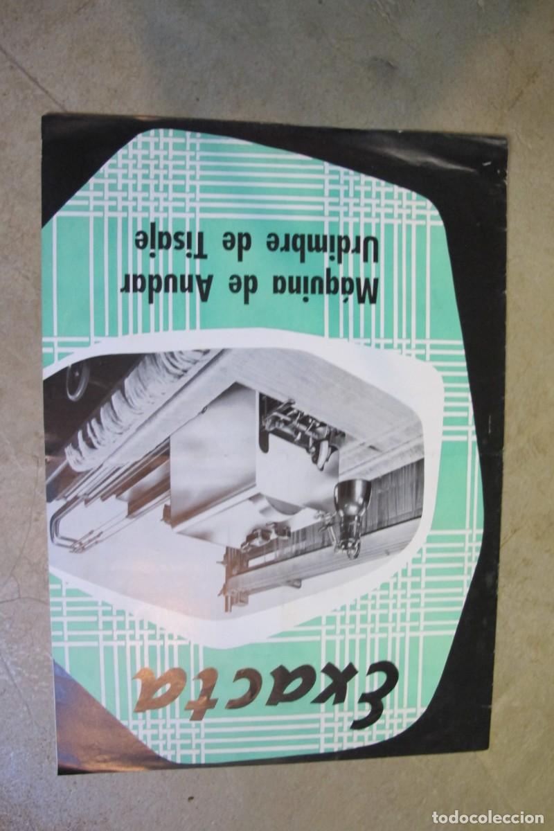 Otros art&iacute;culos de coleccionismo en papel: EXACTA MAQUINA DE ANUDAR URDIMBRE DE TISAJE. CATALOGO MAQUINA TEXTIL