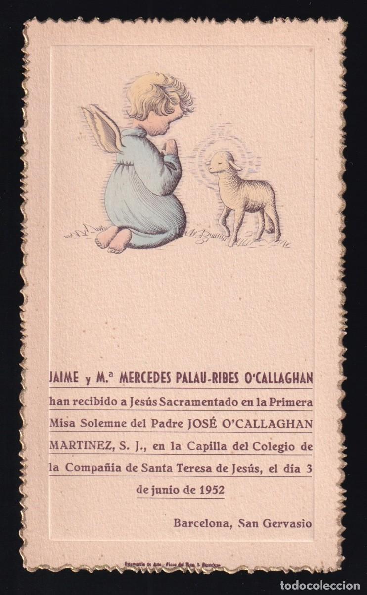 Outros artigos de papel: Impreso religioso 1952. Imp. *Madrid. Ortiz n&ordm; R-5* Meds: 65x113 mms.