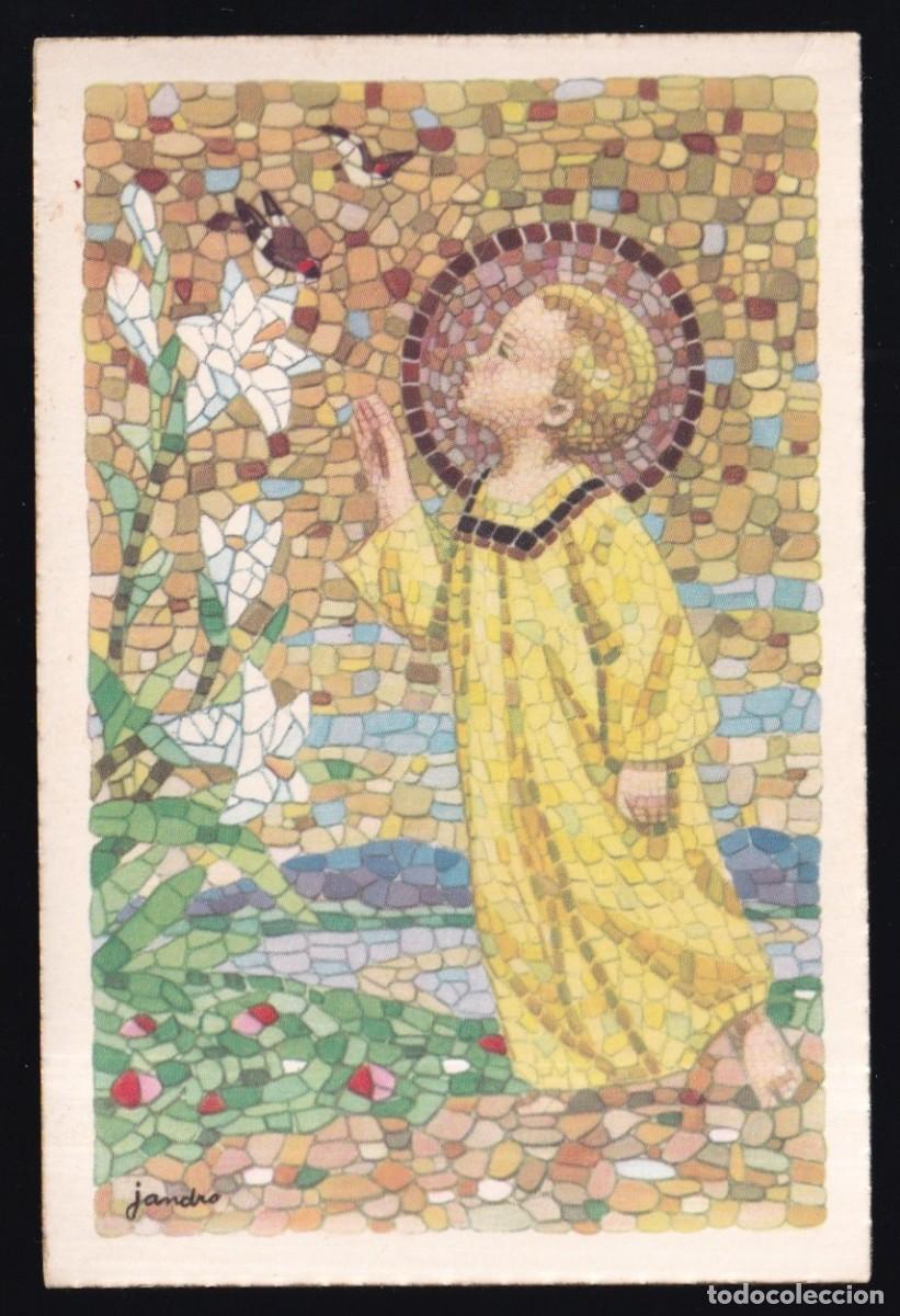 Outros artigos de papel: Impreso religioso 1959. Imp. *Editorial Balmes n&ordm; 5107* Ilustra *Jandro* Meds: 65x100 mms.