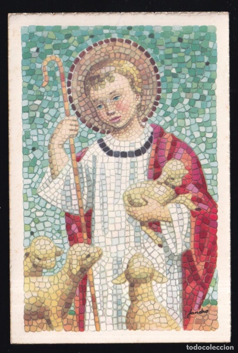 Outros artigos de papel: Impreso religioso 1959. Imp. *Editorial Balmes n&ordm; 5112* Ilustra *Jandro* Meds: 65x100 mms.