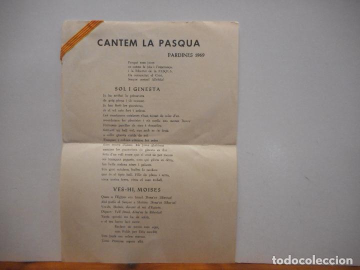 Otros Art&iacute;culos de Coleccionismo en Papel: CANTEM LA PASQUA PARDINES 1969.