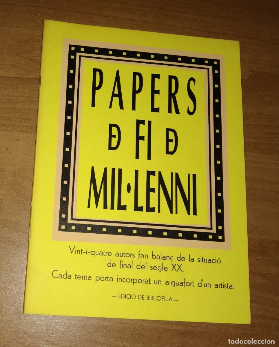 Otros Art&iacute;culos de Coleccionismo en Papel: FULLET PROMOCIONAL DE L'OBRA &rdquo;PAPERS DE FI DE MIL&middot;LENNI&rdquo;. MIQUEL PLANA